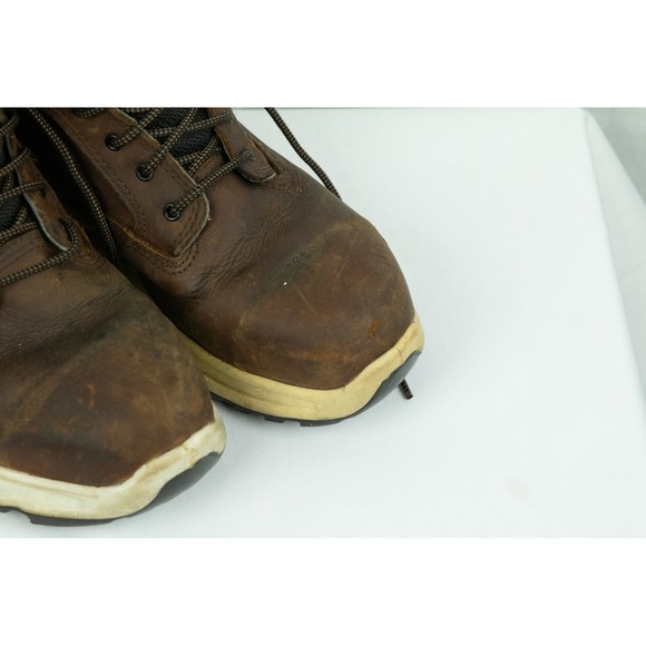 Wolverine Mens Brown Leather Waterproof Work Boots Lace Up Utility Shoes 9M main image 6